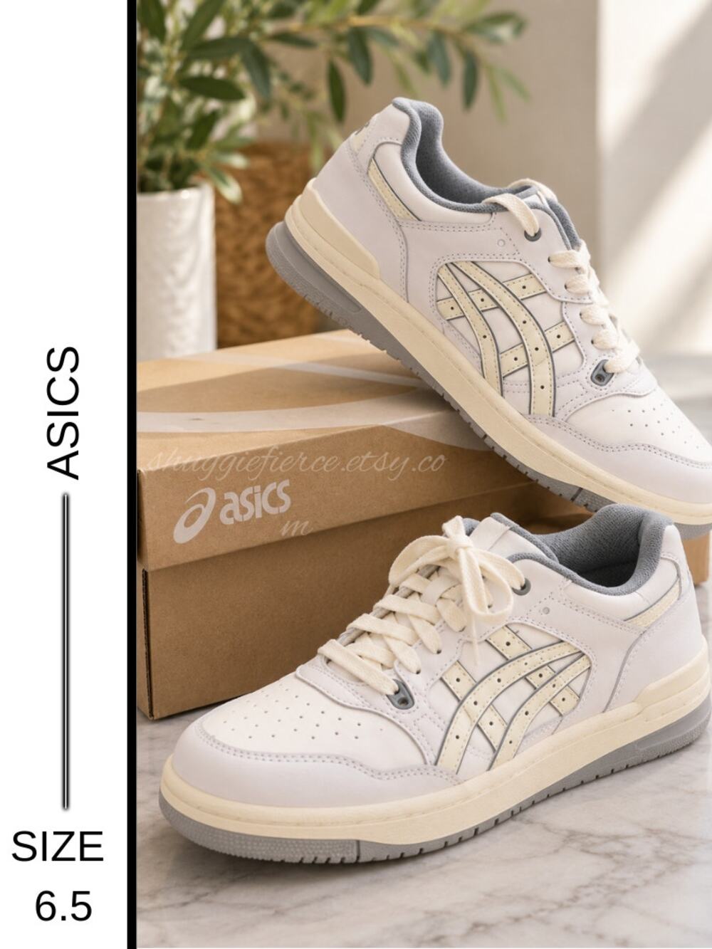 MSRP: $120  ✨ ASICS EX89 White/Cream Sneakers Women’s 8 Men’s 6.5 ✨SAME DAY SHIP